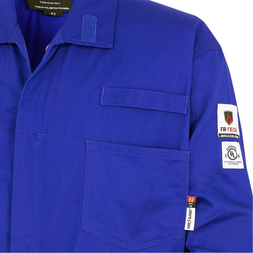 7779T Combinaisons ignifuges r&eacute;sistants aux arcs &eacute;lectriques 88/12 FR-Tech, Taille 40 (grand taille), Bleu royal, 10 cal/cm² St. Lawrence Industrial & Safety Supply