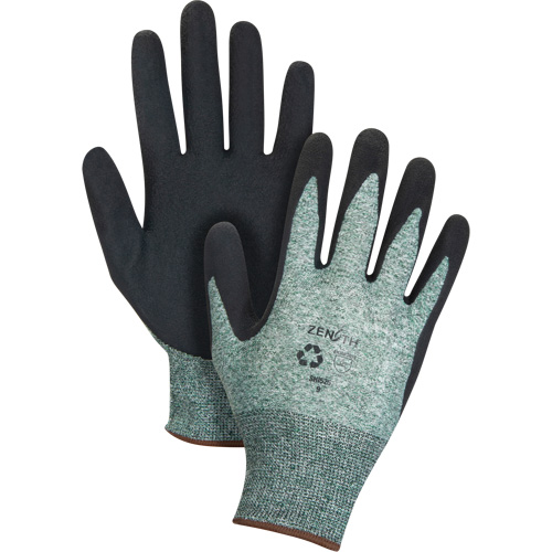 Gants &eacute;cologiques enduits &agrave; prise cr&ecirc;p&eacute;e, 8, R&ecirc;vetement Mousse de latex, Calibre 15, Enveloppe en Nylon/rPET St. Lawrence Industrial & Safety Supply