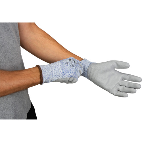 Gants &eacute;lastiques &eacute;cologiques r&eacute;sistants &agrave; la coupe, Taille 10, Calibre 13, Rev&ecirc;tement Polyur&eacute;thane, Enveloppe en PEHP/rPET, ASTM ANSI niveau A2 St. Lawrence Industrial & Safety Supply