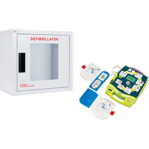 AED Plus&reg; Defibrillator & Wall Cabinet Kit, Semi-Automatic, English, Class 4 St. Lawrence Industrial & Safety Supply