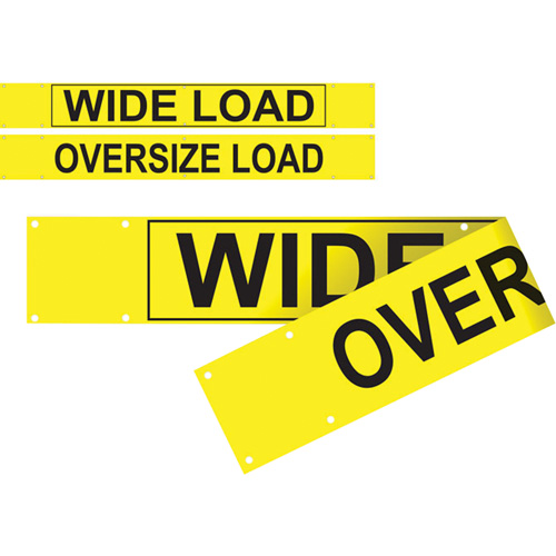 Double Sided Wide Load/Oversized Load Banner, Vinyl, 96" W x 12" H St. Lawrence Industrial & Safety Supply