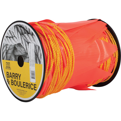 Warning Line with Flags, 328' L, Orange St. Lawrence Industrial & Safety Supply