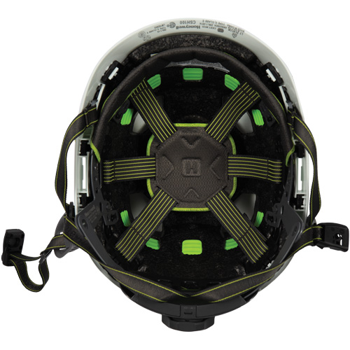 Casque de s&eacute;curit&eacute; d'escalade Fibre Metal, R&eacute;pond aux normes CSA type 2, Suspension Rochet, Non ventil&eacute; St. Lawrence Industrial & Safety Supply