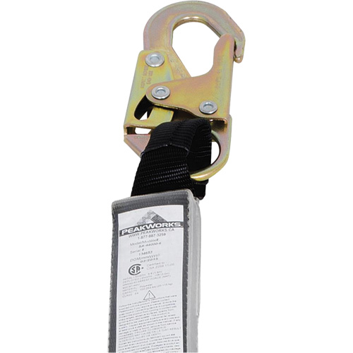 SA-54000-6 Shock Absorbing Lanyard, 6', Snap Hook Center, Snap Hook Leg Ends, Polyester St. Lawrence Industrial & Safety Supply