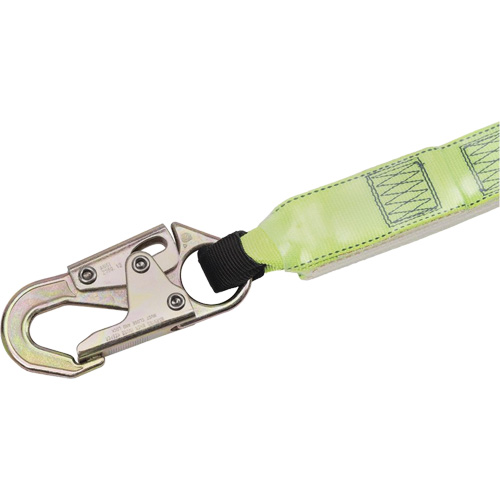 SA-64000-4 Shock Absorbing Lanyard, 4', Snap Hook Center, Snap Hook Leg Ends, Polyester St. Lawrence Industrial & Safety Supply