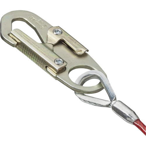 SA-5500-4 Shock Absorbing Lanyard, 4', Snap Hook Center, Snap Hook Leg Ends, Galvanized Steel St. Lawrence Industrial & Safety Supply