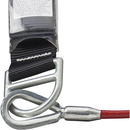 SA-5500-4 Shock Absorbing Lanyard, 4', Snap Hook Center, Snap Hook Leg Ends, Galvanized Steel St. Lawrence Industrial & Safety Supply