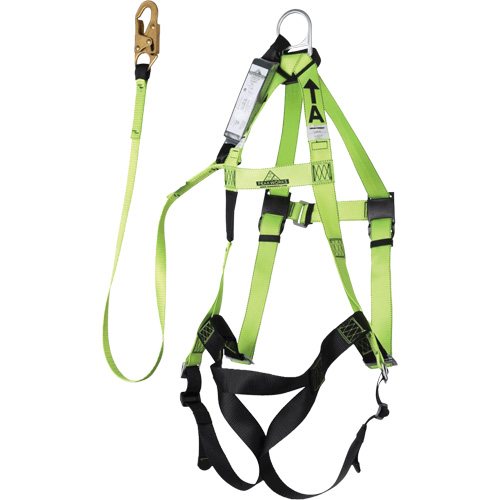 FBH-10000A6440-4 4' Class A Harness & Lanyard with 350 lbs. Capacity, Harness/Lanyard Combo St. Lawrence Industrial & Safety Supply