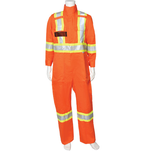 Firewall FR&reg; High-Visibility FR Coveralls, Size Small, High Visibility Orange, 9.2 cal/cm² St. Lawrence Industrial & Safety Supply