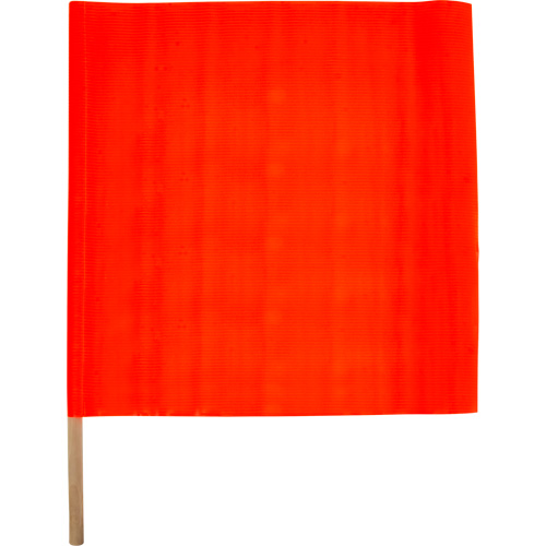 Drapeau de s&eacute;curit&eacute; routi&egrave;re, Mailles, Avec manche St. Lawrence Industrial & Safety Supply