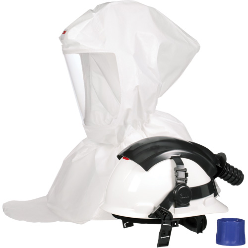 Cagoule pour peintre Versaflo s&eacute;rie S S-767 avec voile interne et casque, Standard, Casque rigide, Bavette Simple St. Lawrence Industrial & Safety Supply