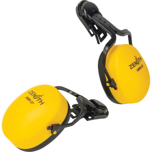 Cache-oreilles passifs, Fixation pour casque, 27 NRR dB St. Lawrence Industrial & Safety Supply