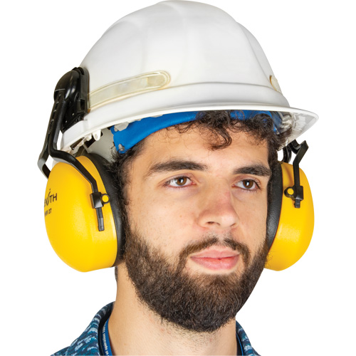 Cache-oreilles passifs, Fixation pour casque, 27 NRR dB St. Lawrence Industrial & Safety Supply