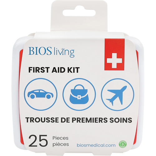 Trousse de premiers soins pour la maison et le voyage de 25 morceaux, Boîte en plastique St. Lawrence Industrial & Safety Supply