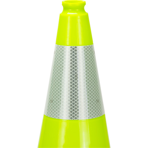 Premium Traffic Cone, 18", Lime Green, 6" Reflective Collar(s) St. Lawrence Industrial & Safety Supply