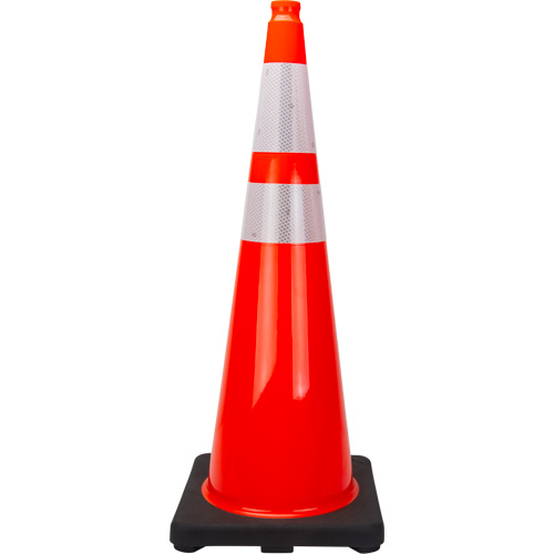 Premium Traffic Cone, 36", Orange, 4" & 6" Reflective Collar(s) St. Lawrence Industrial & Safety Supply
