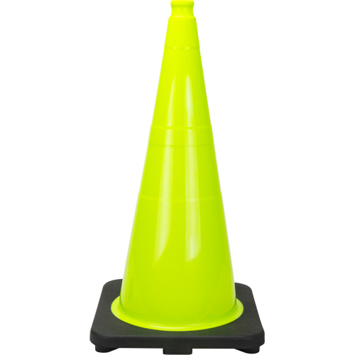 C&ocirc;ne de signalisation de premi&egrave;re qualit&eacute;, 28", Vert lime St. Lawrence Industrial & Safety Supply