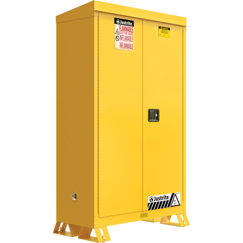 Outdoor Flammable Storage Cabinet, 45 gal., 2 Door, 43" W x 65" H x 18" D St. Lawrence Industrial & Safety Supply