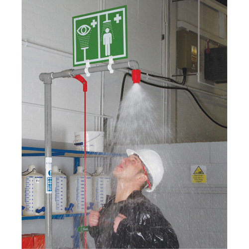 Combination Shower with Closed ABS Bowl & Top Inlet, Pedestal St. Lawrence Industrial & Safety Supply