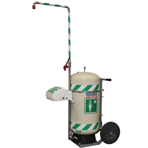 Mobile Self-Contained Emergency Safety Shower with Eye & Face Wash, 30 gal. Capacity, Meets None St. Lawrence Industrial & Safety Supply