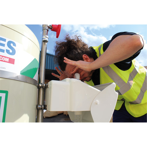 Mobile Self-Contained Emergency Safety Shower with Eye & Face Wash, 30 gal. Capacity, Meets None St. Lawrence Industrial & Safety Supply