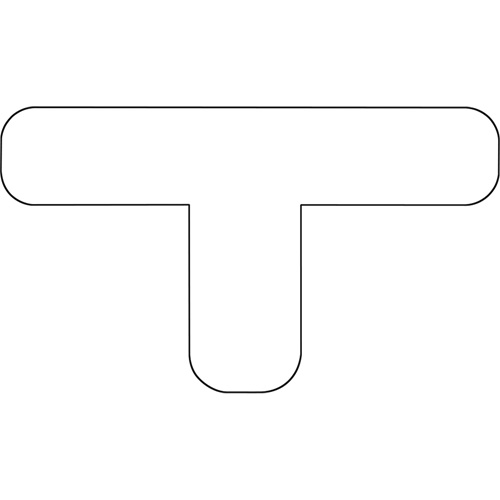 Durastripe X-TREME DuraT arrondi, T, 7" lo x 4" la, Blanc, Vinyle St. Lawrence Industrial & Safety Supply