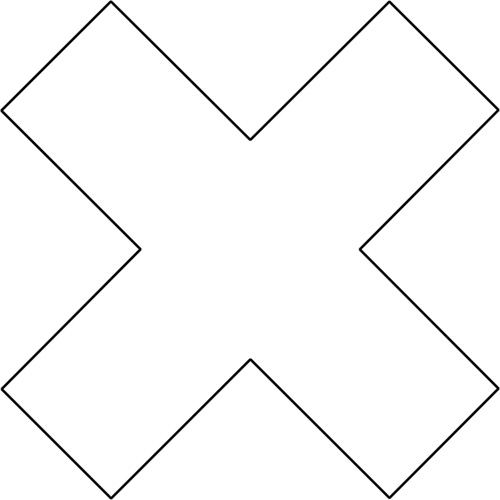 Floor Marking Shapes, Cross, 9.5" L x 3.5" W, White, Vinyl St. Lawrence Industrial & Safety Supply