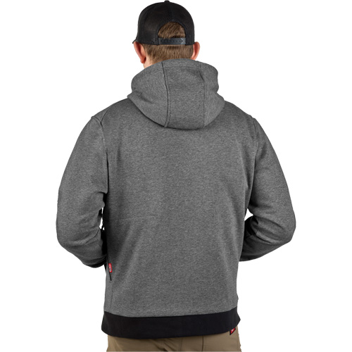 Chandail &agrave; capuchon chauffant M12 avec pile, Hommes, T-Grand, Gris, Poly-coton St. Lawrence Industrial & Safety Supply
