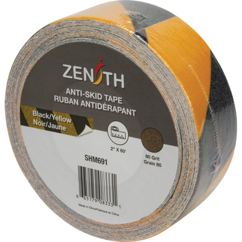 Anti-Skid Tape, 2" x 60', Black & Yellow St. Lawrence Industrial & Safety Supply
