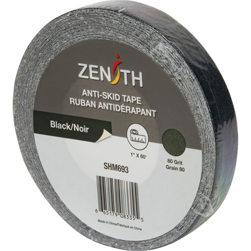 Anti-Skid Tape, 1" x 60', Black St. Lawrence Industrial & Safety Supply