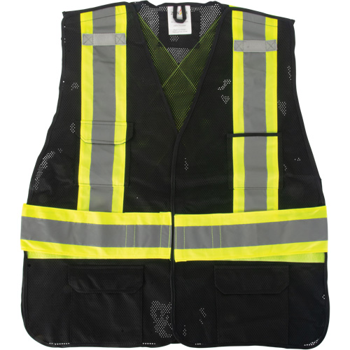 CSA Compliant Surveyor Vest, Black, Medium, Polyester St. Lawrence Industrial & Safety Supply