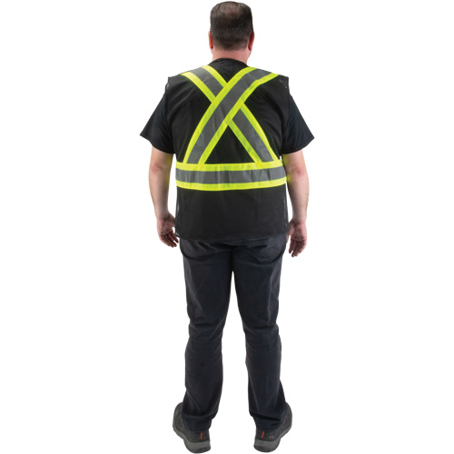 CSA Compliant Surveyor Vest, Black, Medium, Polyester St. Lawrence Industrial & Safety Supply