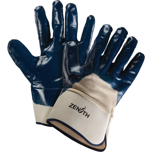 Gants &agrave; poignet de s&eacute;curit&eacute; de poids lourd, 11/2T-Grand, R&ecirc;vetement Nitrile, Enveloppe en Coton St. Lawrence Industrial & Safety Supply