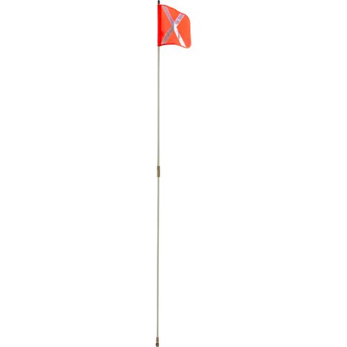 Tige de s&eacute;curit&eacute; robuste, Fixation Filet&eacute;, Hauteur 8', Orange avec X r&eacute;fl&eacute;chissant St. Lawrence Industrial & Safety Supply