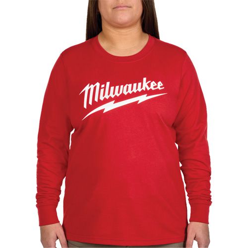 T-shirt &agrave; manches longues avec logo GRIDIRON, Femmes, T-petit, Rouge St. Lawrence Industrial & Safety Supply