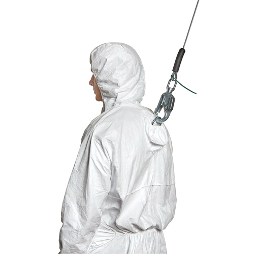 Combinaison jetable compatible avec harnais, Petit, Blanc, Tyvek 500 St. Lawrence Industrial & Safety Supply