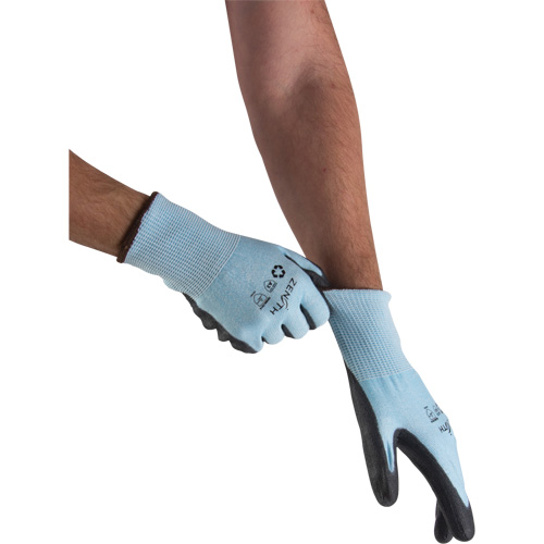 Eco-Friendly Stretch Cut-Resistant Gloves, Size 7, 13 Gauge, Polyurethane Coated, HPPE/RPET Shell, ASTM ANSI Level A3 St. Lawrence Industrial & Safety Supply