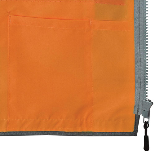 Veste de s&eacute;curit&eacute; pour arpenteur Pioneer avec fermeture &agrave; glissi&egrave;re et dos en maille, Orange haute visibilit&eacute;, Petit, Polyester St. Lawrence Industrial & Safety Supply