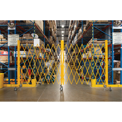 Expandable Barrier, 84" H x 20' L, Yellow St. Lawrence Industrial & Safety Supply
