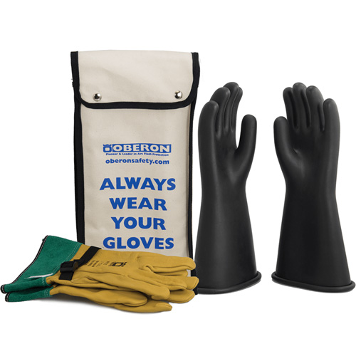 Ensemble de gants en caoutchouc pour l'&eacute;lectricit&eacute; de classe 1, 8, 14" lo, 37 cal/cm², NFPA 70E St. Lawrence Industrial & Safety Supply