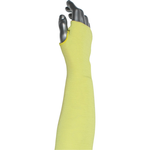 Kut Gard&reg; Single-Ply Cut-Resistant Sleeve with Thumb Hole, Aramid/ATA&reg;, 10", ASTM ANSI Level A4, Yellow St. Lawrence Industrial & Safety Supply