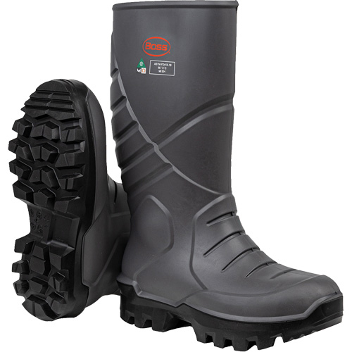 Boss&reg; Footwear Full Safety Boot with Midsole & Internal Met Guard, Thermal Polyurethane, Steel Toe, Puncture Resistant Sole, Size 6 St. Lawrence Industrial & Safety Supply