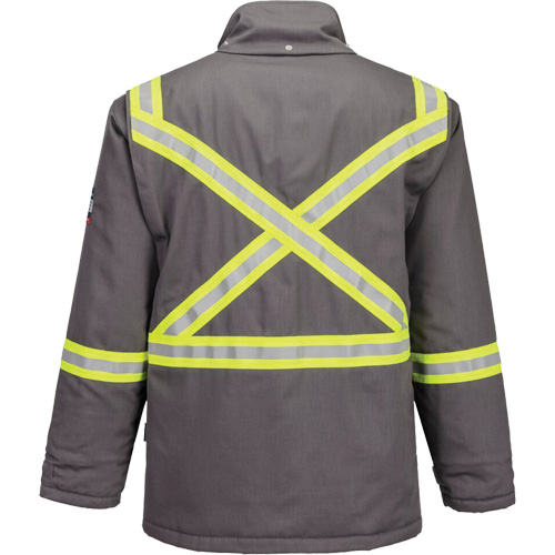 Bizflame&reg; 88/12 Insulated Winter Parka, Grey, Medium (Tall) St. Lawrence Industrial & Safety Supply