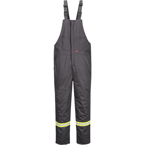 Pantalon &agrave; bavette isol&eacute; 88/12 Bizflame, Coton/Nylon, Moyen (grande taille), Gris St. Lawrence Industrial & Safety Supply