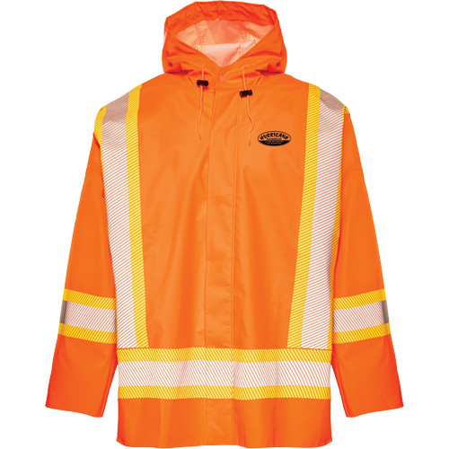R804 Hurricane Rain Jacket, Small, High Visibility Orange St. Lawrence Industrial & Safety Supply