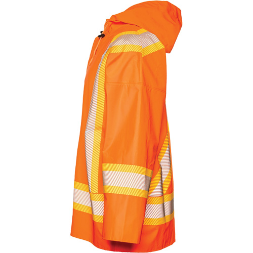 R804 Hurricane Rain Jacket, Small, High Visibility Orange St. Lawrence Industrial & Safety Supply