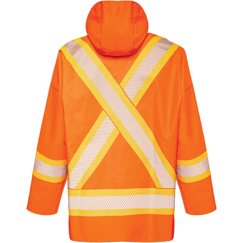 R804 Hurricane Rain Jacket, Small, High Visibility Orange St. Lawrence Industrial & Safety Supply