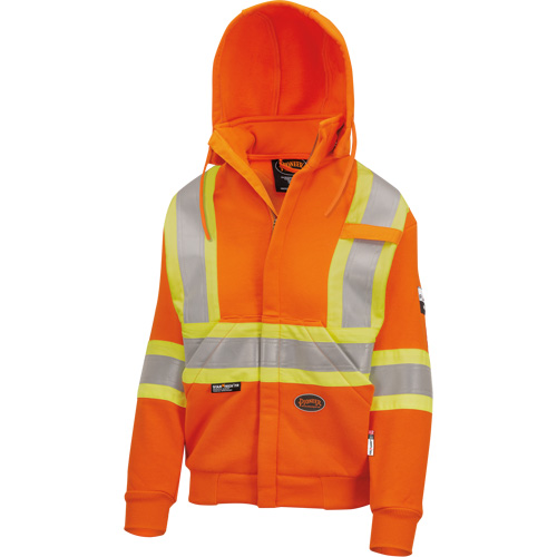 Heavyweight Safety Hoodie, Women's, X-Small, High Visibility Orange St. Lawrence Industrial & Safety Supply