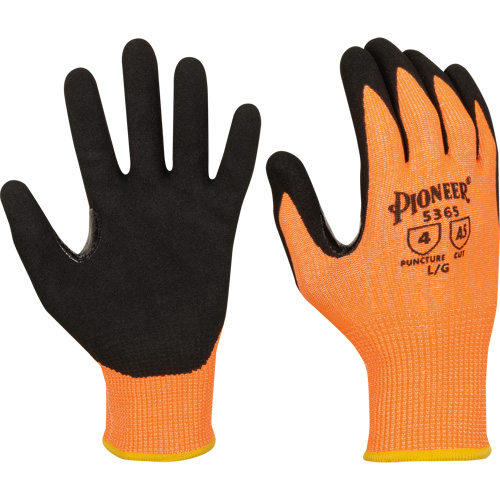 Gants r&eacute;sistants &agrave; la coupe compatibles avec les &eacute;crans tactiles, Taille Petit, Calibre 13, Rev&ecirc;tement Nitrile, Enveloppe en Polyester/PEHP, ASTM ANSI niveau A5 St. Lawrence Industrial & Safety Supply