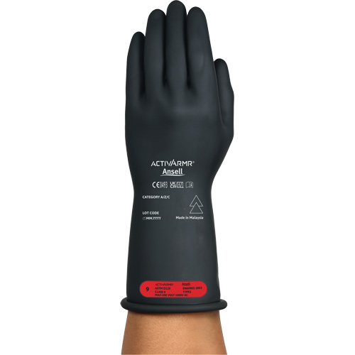 Gants &eacute;lectriques isol&eacute;s ultra l&eacute;gers ActivArmr RIG R011BUL, ASTM classe 0, Taille 8, 11" lo St. Lawrence Industrial & Safety Supply
